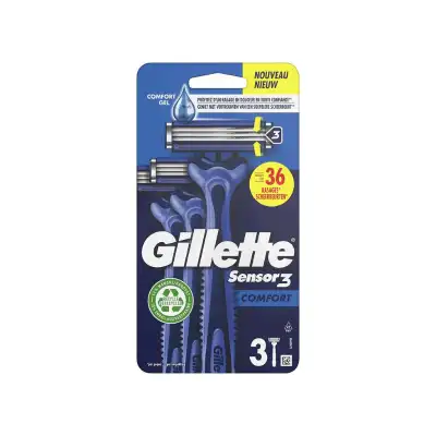 Gillette Sensor 3 Comfort Rasoir Blister/3 à LA-RIVIERE-DE-CORPS