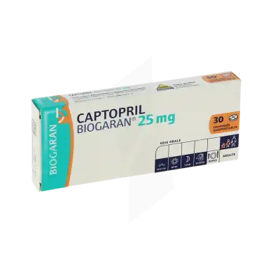 Captopril Biogaran 25 Mg, Comprimé Quadrisécable à POITIERS