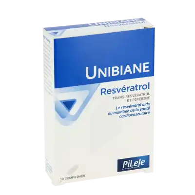 Pileje Unibiane Resvératrol 30 Comprimés à Pessac