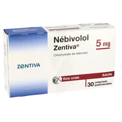 Nebivolol Zentiva 5 Mg, Comprimé Quadrisécable à Saint-Médard-en-Jalles