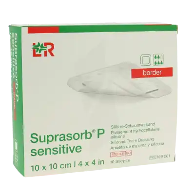 Suprasorb P Sensitive Border Pansement Hydrocellulaire Siliconé Stérile Avec Bord Auto-fixant 10x10cm B/10 à Montmorillon