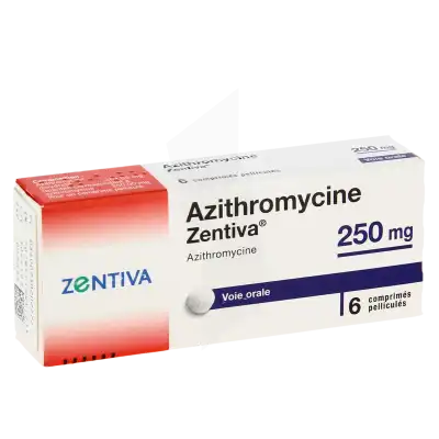 Azithromycine Zentiva 250 Mg, Comprimé Pelliculé à LE LAVANDOU
