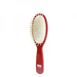 Béliflor Tek Grande Brosse Ovale Frêne Naturel Laquée Rouge Feu