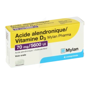 Acide Alendronique/vitamine D3 Viatris 70 Mg/5 600 Ui, Comprimé