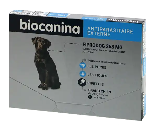 Biocanina Fiprodog 268mg Solution Pour Spot-on 3 Pipettes/2,68ml