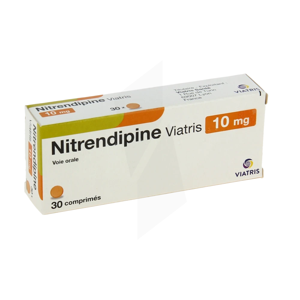 Nitrendipine Viatris 10 Mg, Comprimé