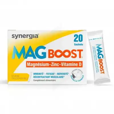 Synergia Mag Boost Poudre Orodispersible 20 Sachets/1,6g à AIX-EN-PROVENCE