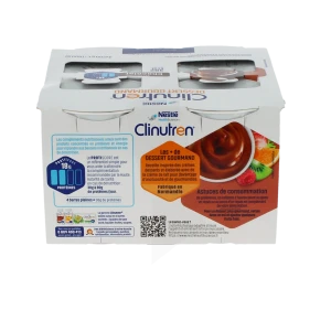 Clinutren Dessert Gourmand Nutriment Chocolat 4 Cups/200g