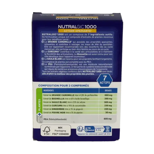 Nutralgic 1000 Cpr Action Apaisante B/30