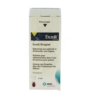 Exzolt 10 Mg/ml Solution Pour Administration Dans L'eau De Boisson Pour Poules, Solution Pour Administration Dans L'eau De Boisson