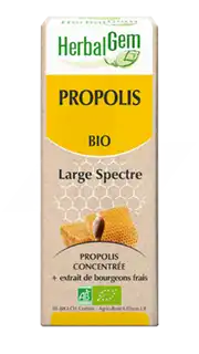 Herbalgem Propolis Large Spectre Solution Buvable Bio Fl Cpte-gttes/15ml à Auterive