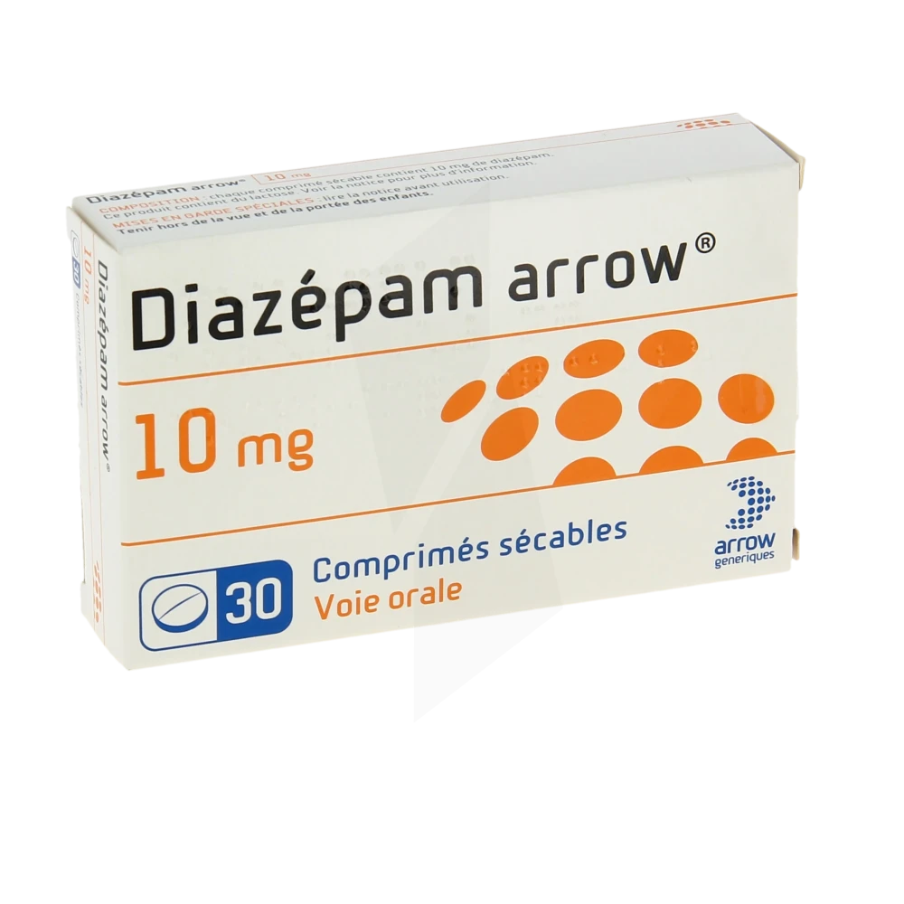 Diazepam Arrow 10 Mg, Comprimé Sécable