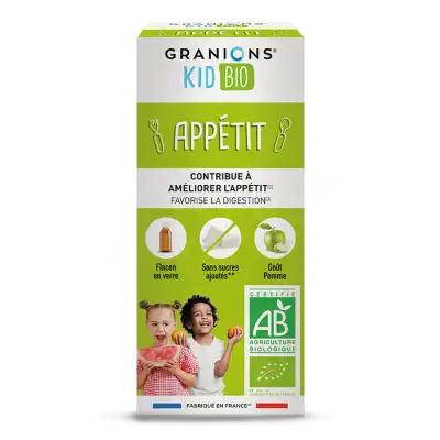 Granions Kid Bio Appétit Solution Buvable Pomme Fl/125ml à VILLEMUR SUR TARN