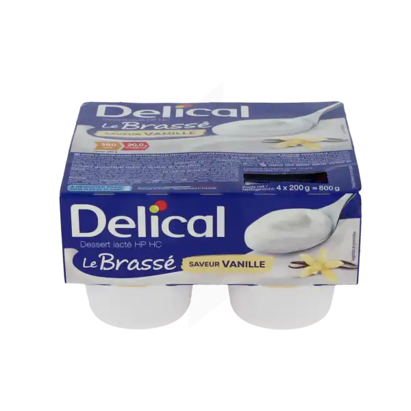 Delical Le Brassé Hp Hc Nutriment Vanille 4pots/200g