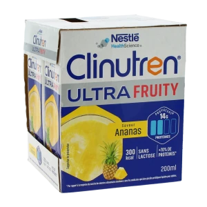 Clinutren Ultra Fruity Nutriment Ananas 4 Briquettes De 200 Ml