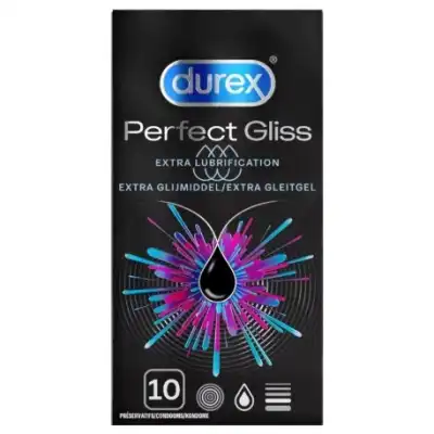 Durex Perfect Gliss Préservatif Lubrifié B/10 à BIGANOS