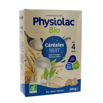 Physiolac Céréales Bio Farine Du Soir Boîte De 200 G à TAVERNY