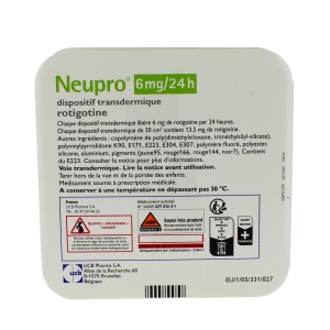 Neupro 6 Mg/24 H, Dispositif Transdermique