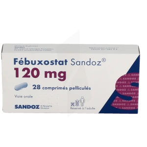 Febuxostat Sandoz 120 Mg, Comprimé Pelliculé