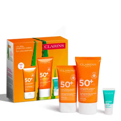 Clarins Coffret Les Essentiels Protection Solaire Spf 50+ Soin Solaire Visage & Corps à La Lande-de-Fronsac