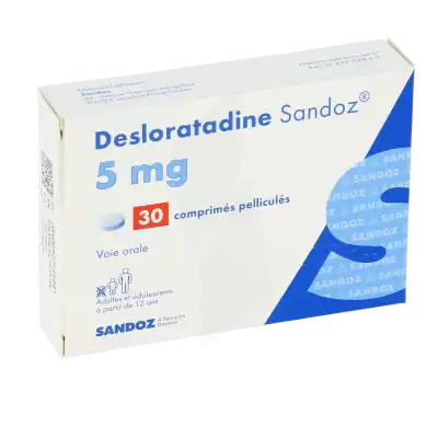 Desloratadine Sandoz 5 Mg, Comprimé Pelliculé à Clamart
