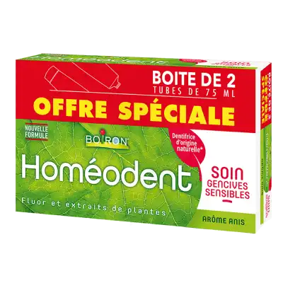 Boiron Homéodent Soin Gencives Sensibles Dentifrice Anis 2t/75ml à LA COTE-SAINT-ANDRÉ