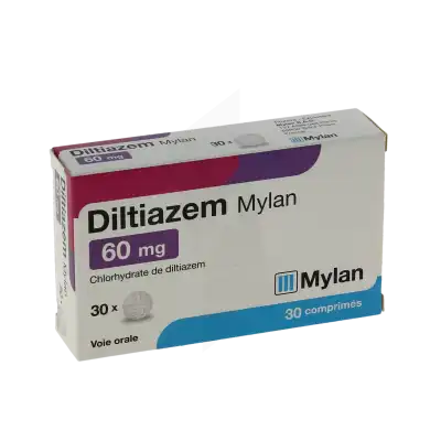 Chlorhydrate De Diltiazem Viatris 60 Mg, Comprimé à La Ricamarie