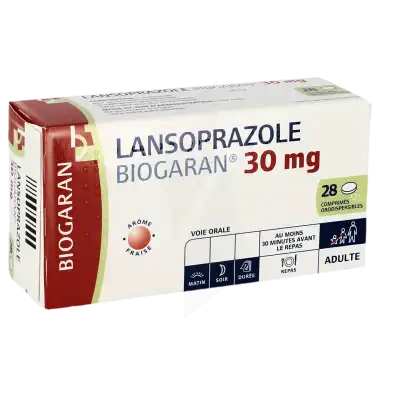Lansoprazole Biogaran 30 Mg, Comprimé Orodispersible à Blere