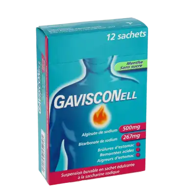 Gavisconell Menthe Sans Sucre, Suspension Buvable En Sachet-dose édulcorée à La Saccharine Sodique à Auterive