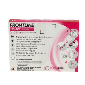 Frontline Tri-act Solution Pour Spot-on Pour Chiens 40 - 60 Kg, Solution Pour Spot-on