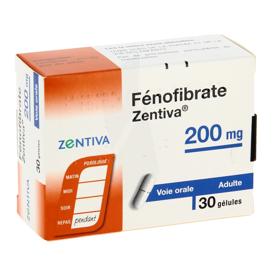 Fenofibrate Zentiva 200 Mg, Gélule