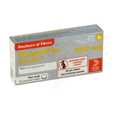 Ibuprofene Arrow 200 Mg, Comprimé Enrobé Plq/20 à TOULOUSE