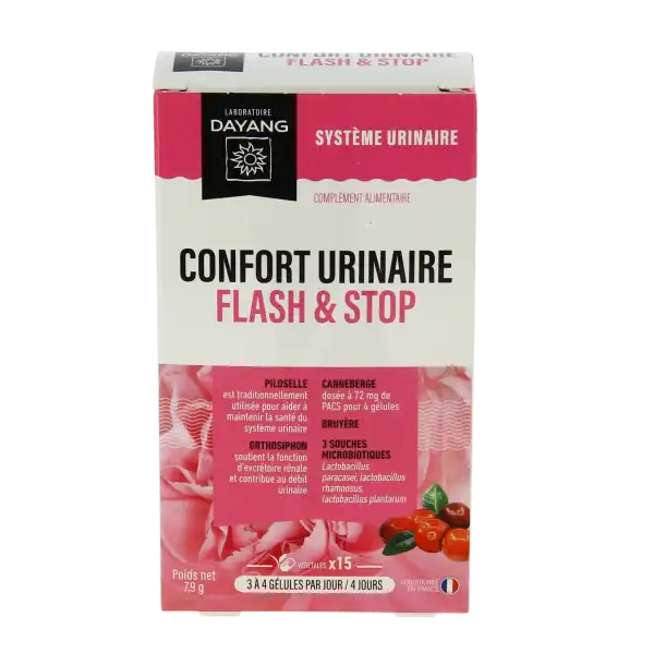 Dayang Confort Urinaire Flash & Stop 15 Gélules