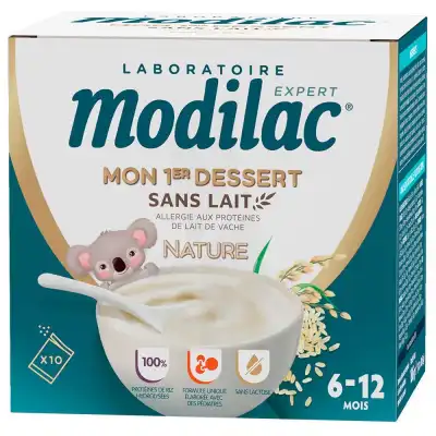 Modilac Mon 1er Dessert Sans Lait Pdr Nature Dès 6 Mois 10sachets/18.6g à Saint-Jory