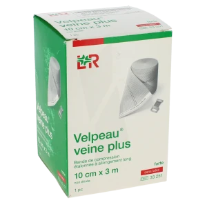 Velpeau Veine Plus Bde Sans Latex Contention Forte 10cmx3m