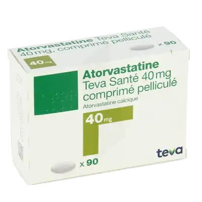 Atorvastatine Teva Sante 40 Mg, Comprimé Pelliculé à DIJON