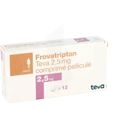 Frovatriptan Teva 2,5 Mg, Comprimé Pelliculé à Eysines