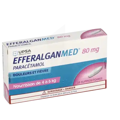 Efferalganmed 80 Mg, Suppositoire à CHASSE SUR RHÔNE