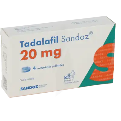 TADALAFIL SANDOZ 20 mg, comprimé pelliculé