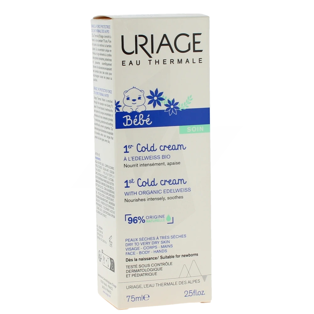 Uriage Bébé 1er Cold Cream Crème Protectrice Tube De 75 Ml