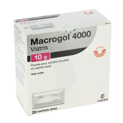 Macrogol 4000 Viatris 10 G, Poudre Pour Solution Buvable En Sachet-dose à Libourne