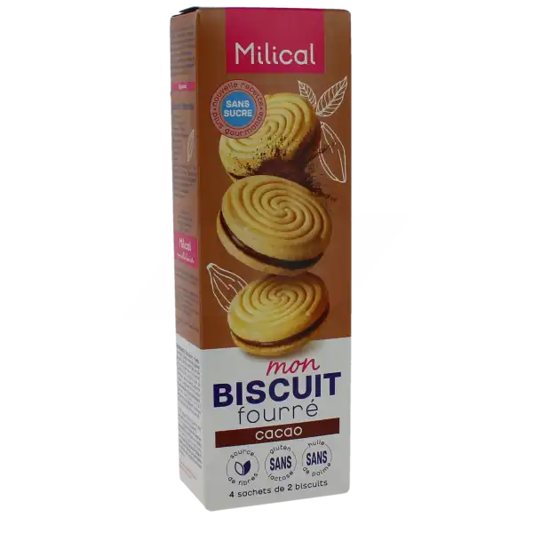 Milical Biscuit Fourré Cacao 4 Sachets/2