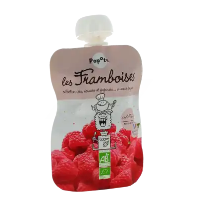 Popote Framboises Bio Gourde De 120 G à UGINE