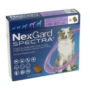 Nexgard Spectra 75 Mg/ 15 Mg Comprime A Croquer Pour Chiens 15 - 30 Kg, Comprimé à Croquer