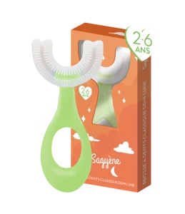 Sagyène Brosse à Dents Demi-lune 2-6 Ans Orange/vert