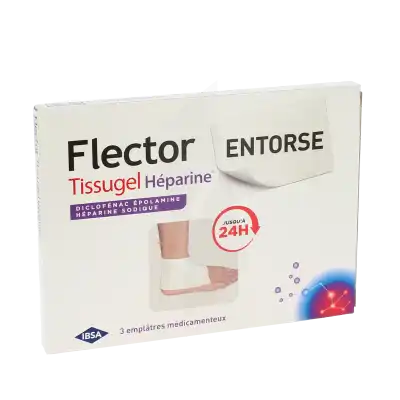 Flector Tissugel Heparine 1 G/40 000 Ui Pour 100 G, Emplâtre Médicamenteux à Miraumont