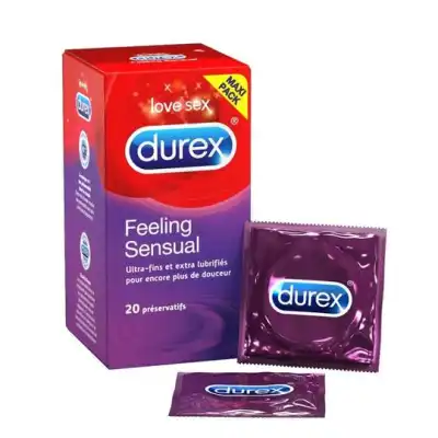 Durex Feeling Sensual Préservatif B/20 à QUINCY-SOUS-SÉNART