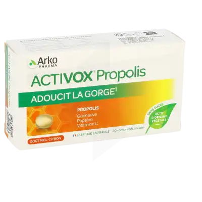 Arkopharma Activox Propolis Comprimés à Sucer Miel-citron B/20 à Bordeaux