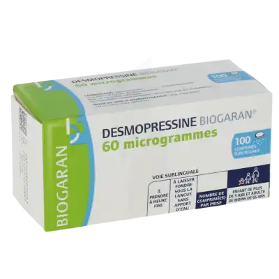 Desmopressine Biogaran 60 µg Cpr Subl Plq/100 à Clermont-Ferrand