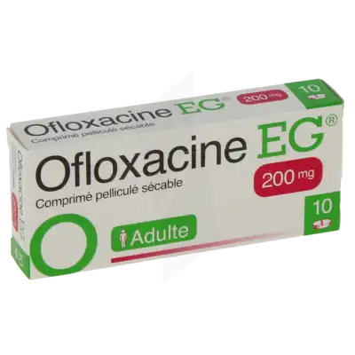 Ofloxacine Eg 200 Mg, Comprimé Pelliculé Sécable à Abbeville